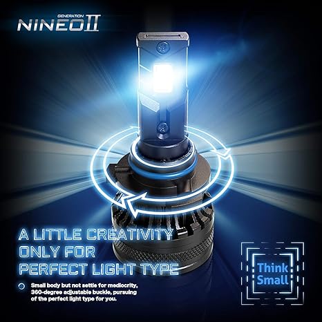 NINEO H4 LED FOG BULBS, 60W 12000LM 300% Super Bright 9003 Light Winless  Wireless In-Line Halogen Replacement (Pack of 2)